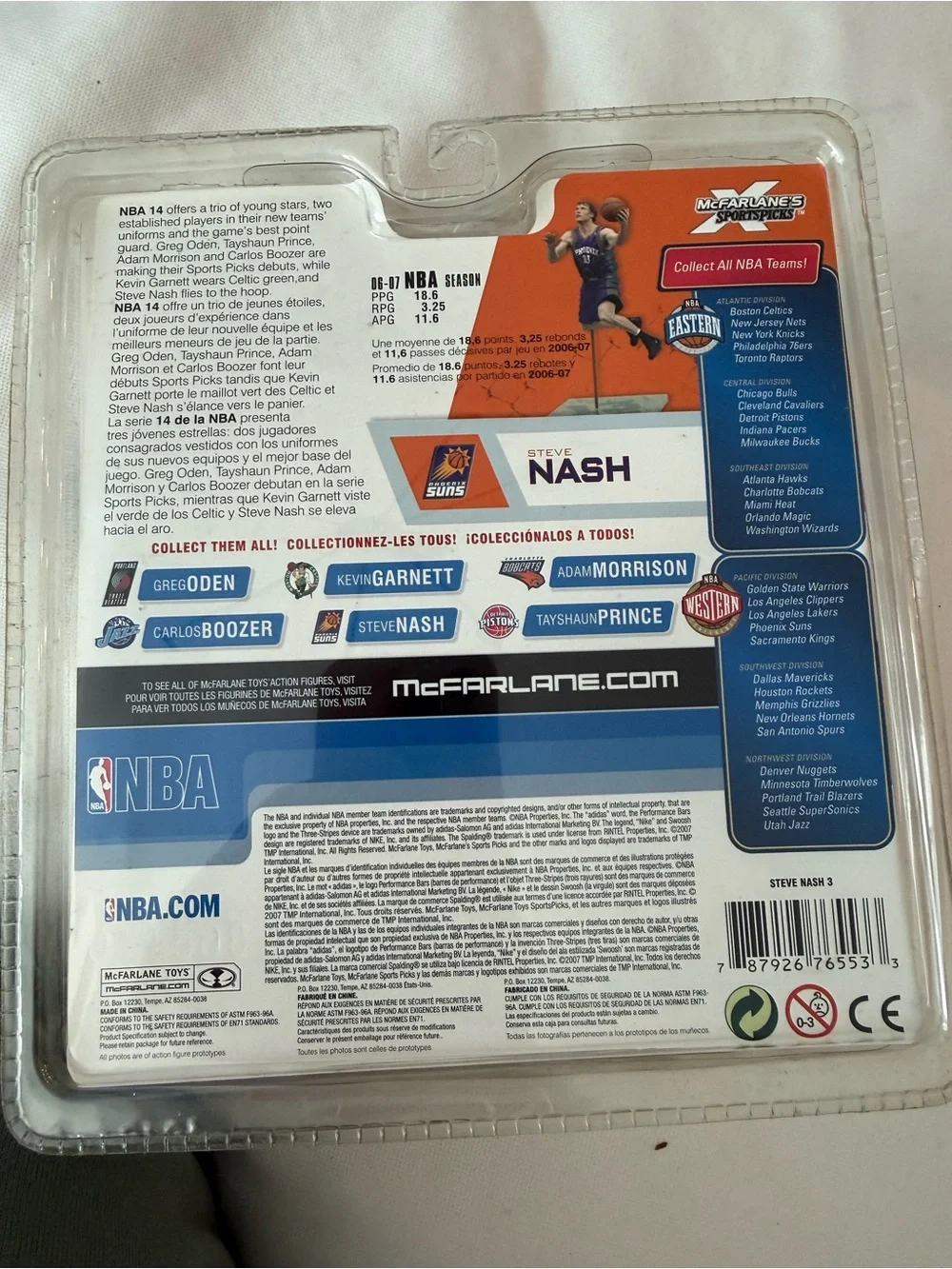 NBA Phoenix Suns Steve Nash Purple Orange Action Figure